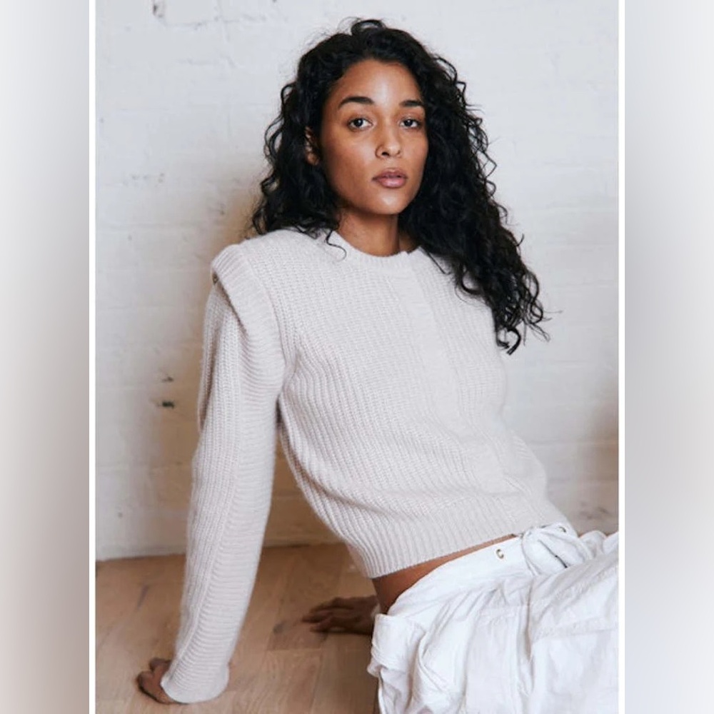 Autumn Cashmere Shaker Flange Shoulder Cardigan Jacket